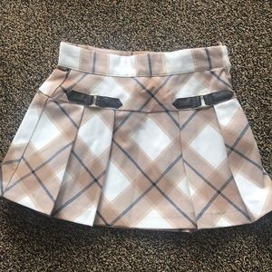 18-24m Janie & Jack plaid skirt w/ leather accent